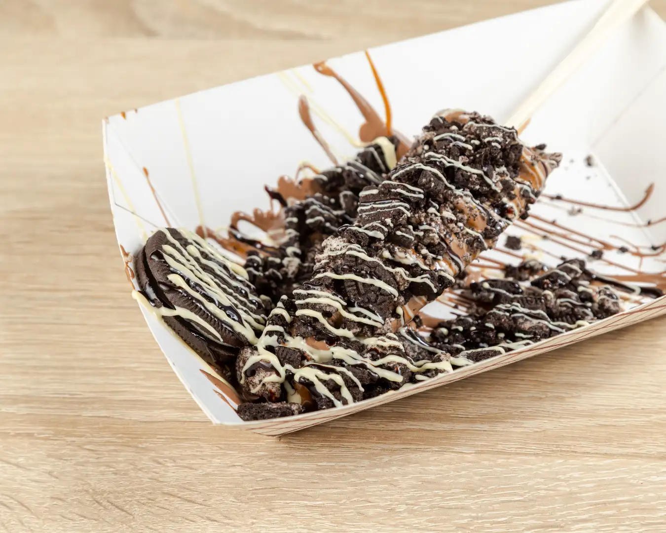 Oreo waffle dessert served with ice cream at Chatori Gali Brampton