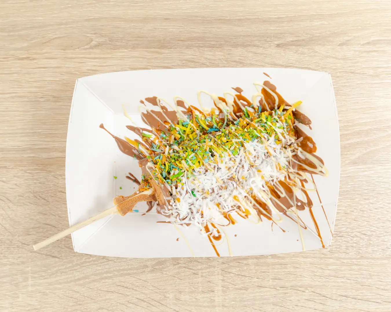 Coconut-topped waffles dessert served at Chatori Gali Brampton